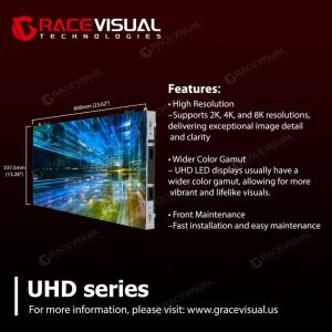 China UHD Series LED Display Ultra-Fine Pixel Pitch 2K/4K/8K Resolution with 7680hz Refresh Rate for Retail Corporate Luxury Spaces on sale