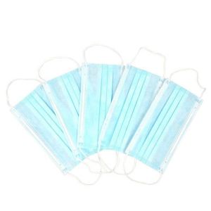 Breathable Earloop Blue Disposable Mask Lightweight Waterproof Limit Germs