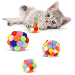 Interactive Kitten Plush Chew Ball Toys For Teething Chewing Toys