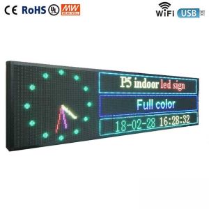 Outdoor 220V LED Scrolling Display Board P5 Led Sign For Car Back Window