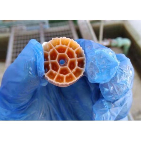 Hdpe K3 Biocell MBBR Water Treatment Media 25*12mm 600m2 / M3 Large Surface Area