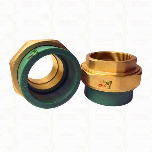Green Ppr Male & Female Customized Brass Threaded Union Corrosion Resistant