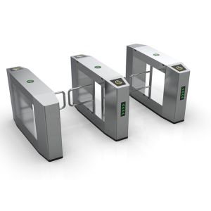 China Fire Linkage Remote Control Swing Turnstile Gate SS316 Acrylic on sale