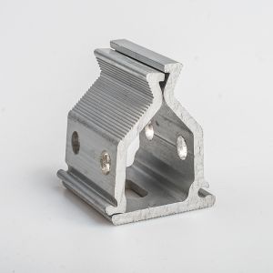 6005 T5 Aluminium Machining Parts 30~50mm Thin Film Solar Panel Clamps