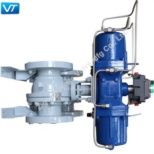 4" WCB Pneumatic Operated Ball Valve F316 STL Seat Class 300