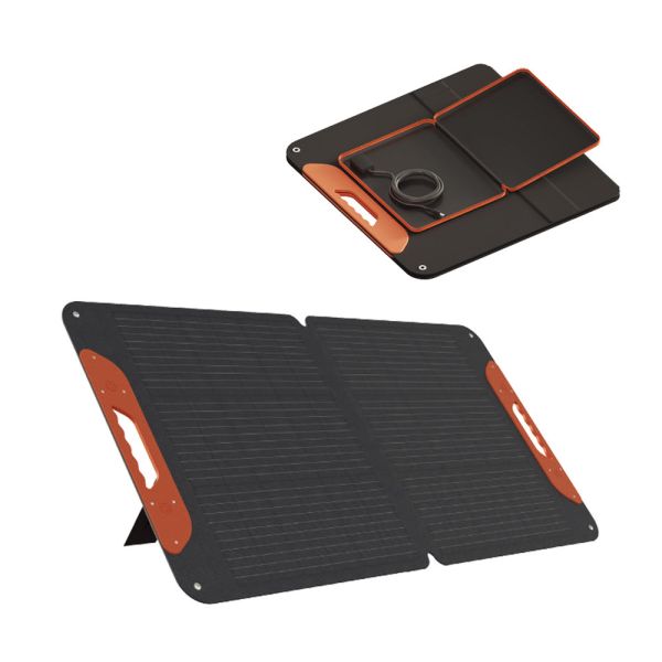 100W Portable Folding Solar Panels with DC5521 Connector and 22% Efficiency for