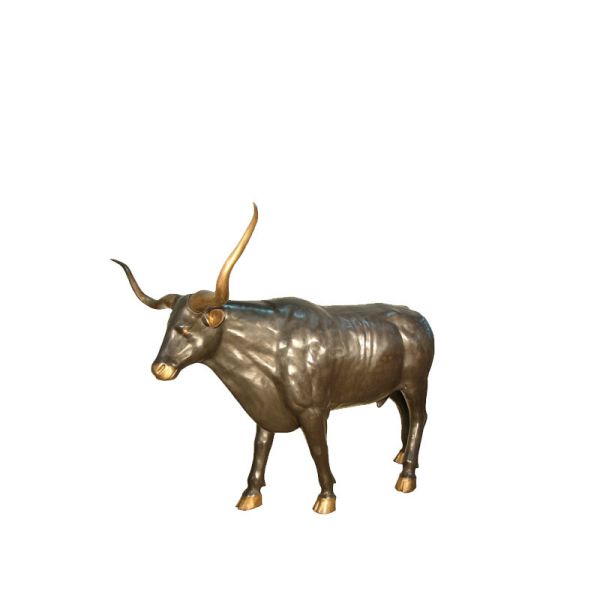 Quality Classical Cast Iron Animal Statues Cattle Shape For Home / Garden Ornament wholesale