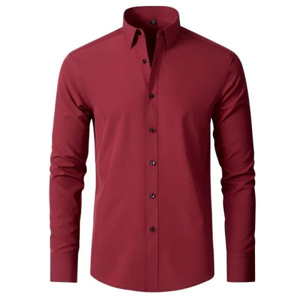 Quality                  Shirt Long Sleeve Elastic Business High-End Men&prime;s Shirt Hot Selling Office Formal Style Men&prime;s Long Sleeve Shirt              wholesale