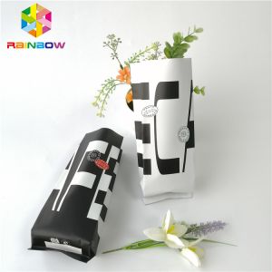 Grease Proof Snack Bag Packaging Plain White Paper Clear Window Bag With Tin Tie