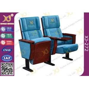 Attractive Durable Metal Feet Auditorium Theater Seating With Flat Writing Pad