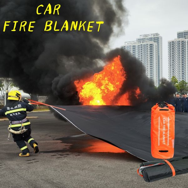 Quality Heavy-Duty EV Fire Blanket 550℃ Thermal Resistance Gray wholesale