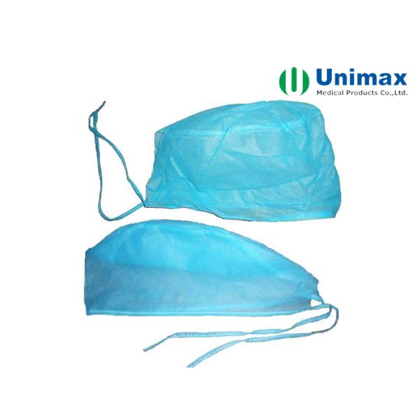 Spunbond Disposable Non Woven Cap With Ties