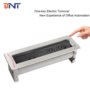 Popular office furniture motorized flip up tabletop power outlet for conference