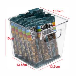 Plastic Storage Bins Clear Pantry Organizer Box Bin Containers for Organizing