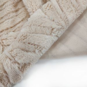 Brushed Faux Fur Fabric 100% Polyester Warp Knitted PV Fleece