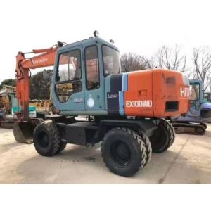China Strong Power EX100 10T Wheeled Used Hitachi Excavator on sale