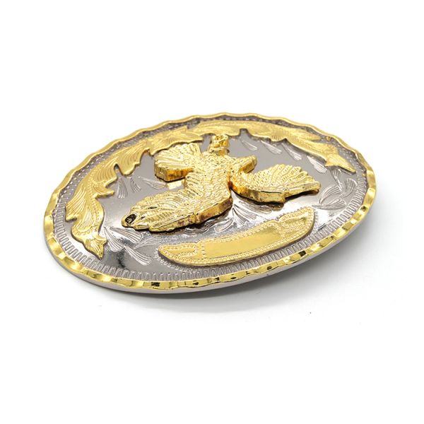 Wenzhou KML Factory Supply Fashion Oval 41mm 2 Color Belt Buckle