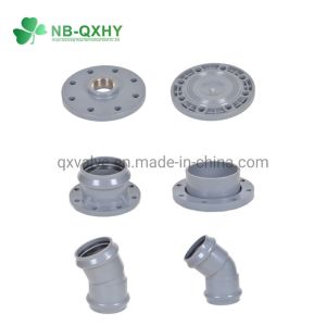 PVC One Faucet One Flange One Insert Regular Tees DIN with Rubber Ring Drain