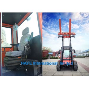 3.5T Capacity All Terrain Forklift Diesel Power Type With Dual Front Tyre