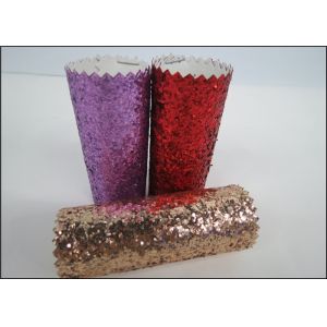 Sparkle Mixed Glitter Fabric Sheets , Pu Leather Multi Color Glitter Fabric