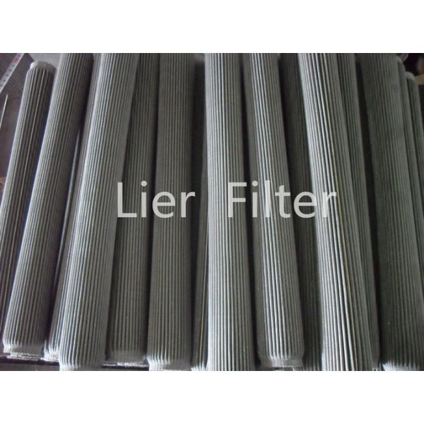 Quality Metal Woven Wire Mesh Pleated Filter Element Metal Fiber Sintered Filter Element wholesale