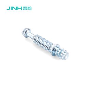 China Jh-2170 Oem Customizable Furniture Panel Connector | Cold-Drawn Carbon Steel, 32mm Length, Blue Zinc Plated on sale