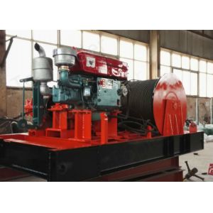 Diesel engine power winch used for loading and unloading heavy cargo