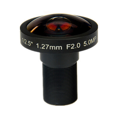 Quality 1/2.5" 1.27mm 5Megapixel M12x0.5 mount 185degree Fisheye Lens, fisheye lens for 360VR wholesale