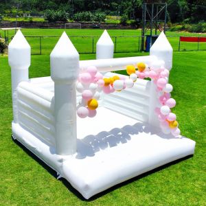 White Inflatable Bouncer Castle The Perfect Addition to Wedding Celebrations