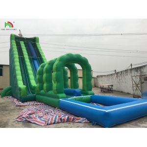 Giant Water Slide Inflatable Commercial Inflatable Water Slide with Pool