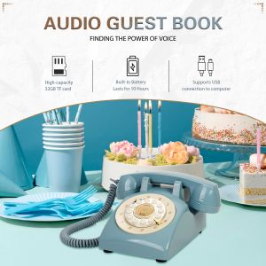 Events Plastic Recording Guest Book Clear Recording 10 Hours Audio Phone