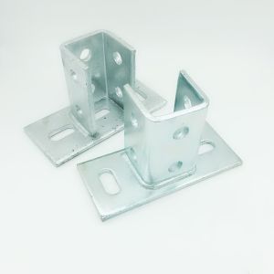 China 10 Ft. Silver Zinc Plated 12 Gauge 4 Hole Base Strut Channel Fitting on sale