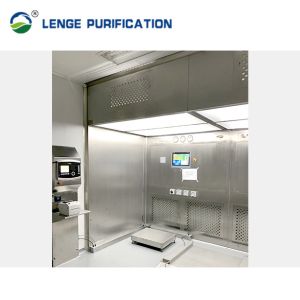 3100 x 2800 x 2570mm Raw Material Sampling Booth Treated By HEPA Filter