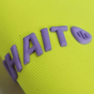 Custom Washable 3D Silicone Labels with Loop Fold for Bags Garment Shoes and