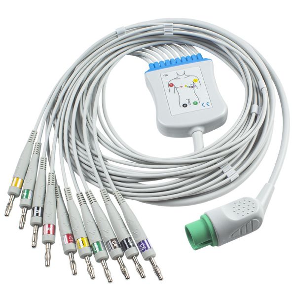 Spacelabs EKG Cable For Spacelabs 90367, 90369, 90496, 91496, Ultraview15 Pin