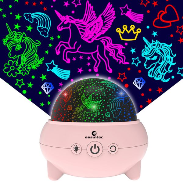 Quality Practical Unicorn Starry Night Light Projector Multicolor For Kids Room wholesale