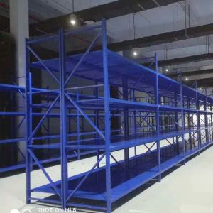China Industrial Rivet Shelving 5 Tier Warehouse Storage Rack With Powder Coating Finish on sale