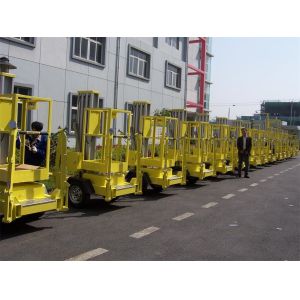 8m Platform Height tow electric aluminum vertical platform lift single mast