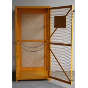 Manual Single Door Oxygen Cylinder Storage Cabinets 14 GA Steel Roof Material