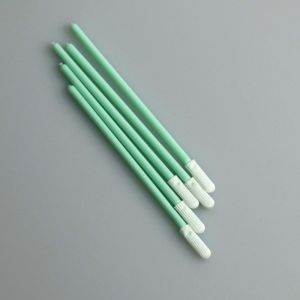70mm Double Knitted Flat Mini Head Polyester Swab Applicator With PP Stick