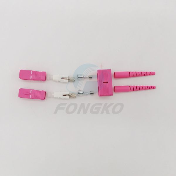 Quality Pink 2.0mm OM4 Duplex Multimode Sc Apc To Sc Upc Adapter wholesale