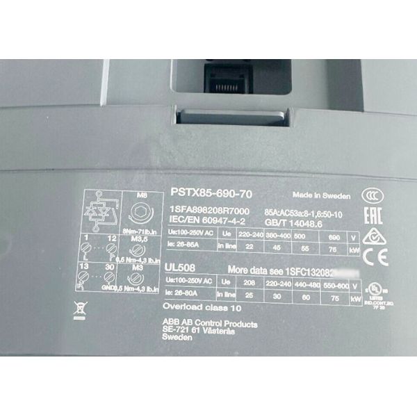 Quality PSTX85-690-70 1SFA898208R7000 PSTX Softstarter 85A 208~690VAC New wholesale