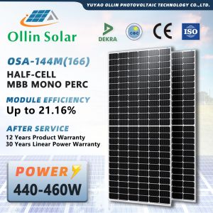China China High Efficiency 450W 500W 550W Solar Panel Monocrystalline Solar Panels Half Cell Solar Panel Kit For Homes on sale