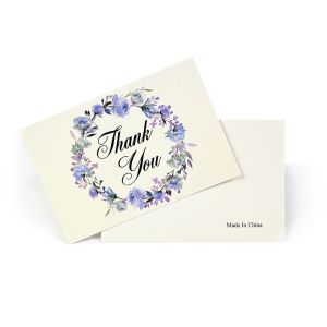 China Custom 6 Design of Assorted Flower Printed Paper Greeting Card with Envelopes and Box on sale