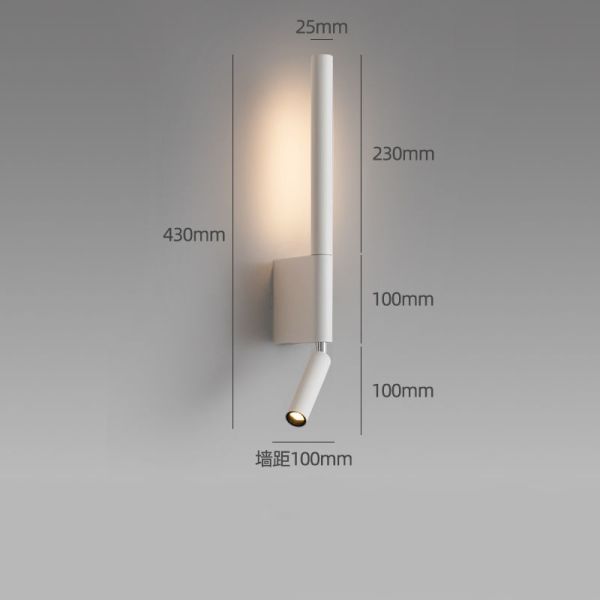 350 Modern Adjustable Swing Arm Wall Lamp Black White Light for Bedroom Bedside House Reading Living Room Home Hallway