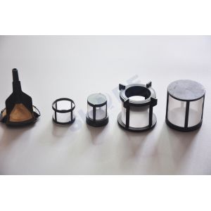 Inline Molded Plastic Filters Injected With Synthetic / Metallic Filter Mesh