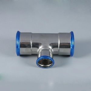 Reducing tee Polishing Stainless Steel Fittings DN15 - DN108 Nickel White Color