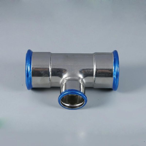 Reducing tee Polishing Stainless Steel Fittings DN15 - DN108 Nickel White Color