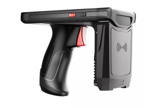 Cheap Portable Android RFID UHF Reader Phone With Pistol Grip and 1D 2D Barcode Scanner for sale