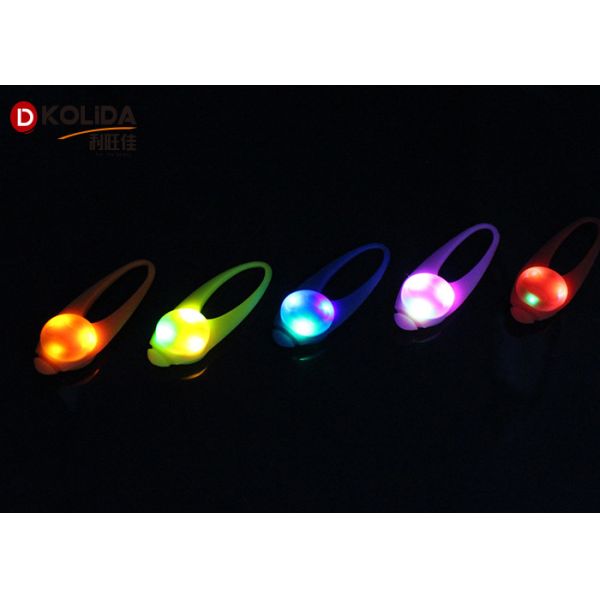Quality Flashing Eco - Friendly Silicon Attachable Dog LED Light 3.2x8cm With Cr2032 Battery wholesale
